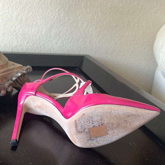 Jimmy Choo - Pink leather Lancer 100 Patent Pump - Picture 4 of 9